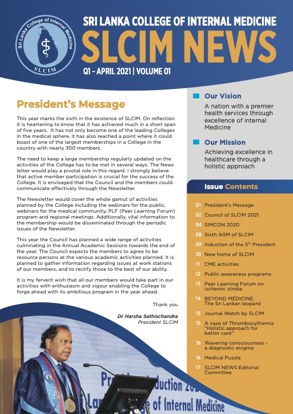 SLCIM News Letter – April 2021