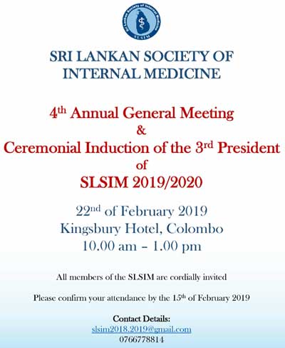 Annual General Meeting & Ceremonial Induction of the 3rd President SLSIM