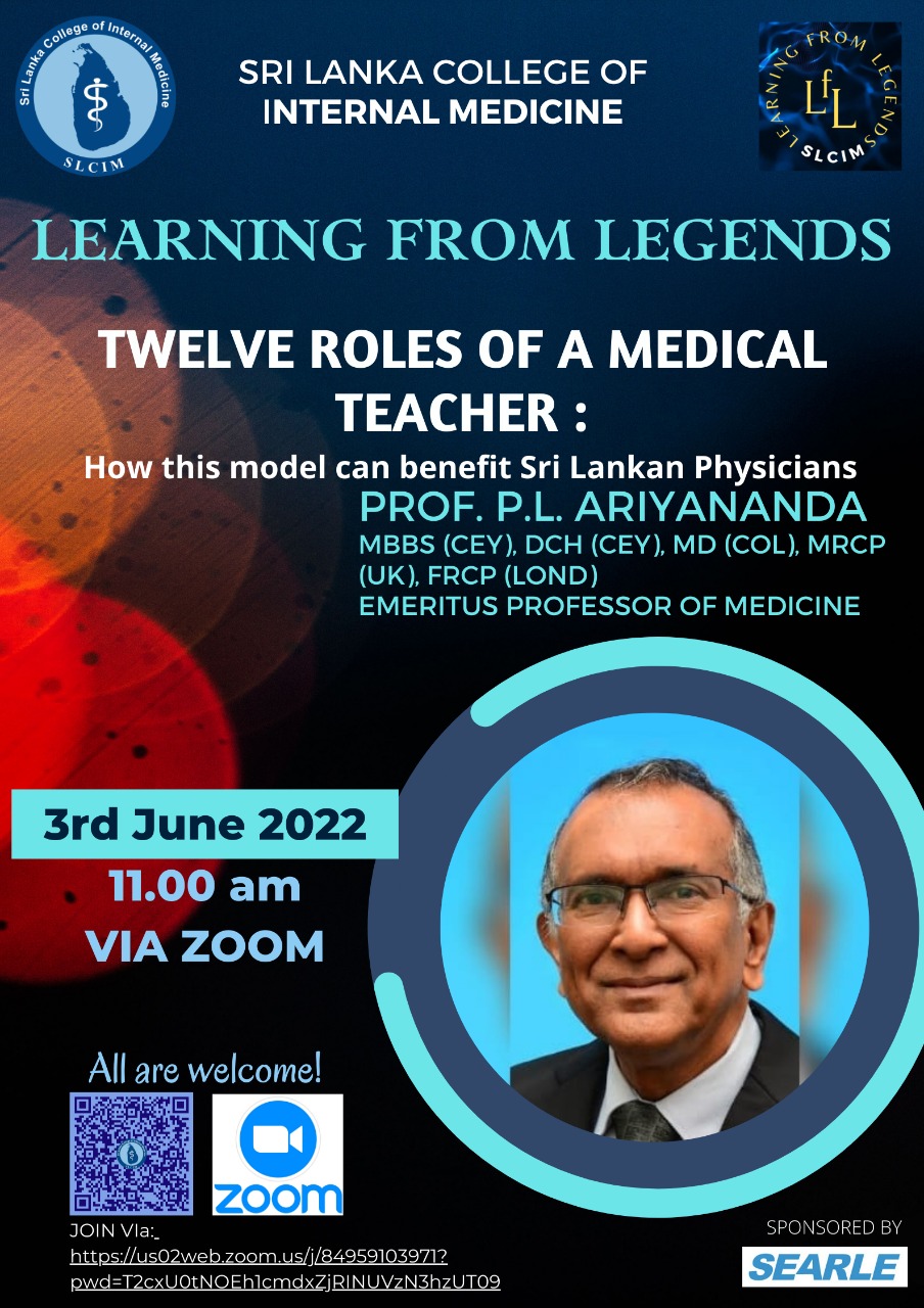 SLCIM Learning From Legends-June by Prof. P. L. Ariyananda