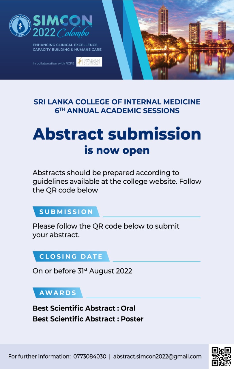 Abstract Submission Sri Lanka College of Internal Medicine