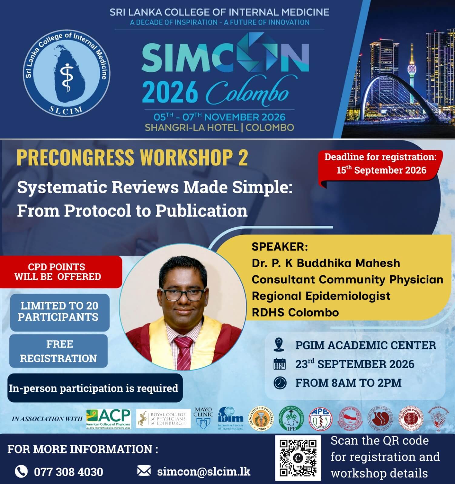 SIMCON 2026 Pre-Congress Workshop on Systematic Review SIMCON 2026 Pre-Congress Workshop on Systematic Review