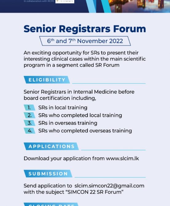 Senior Registrars Forum – Paving path for Future Internists