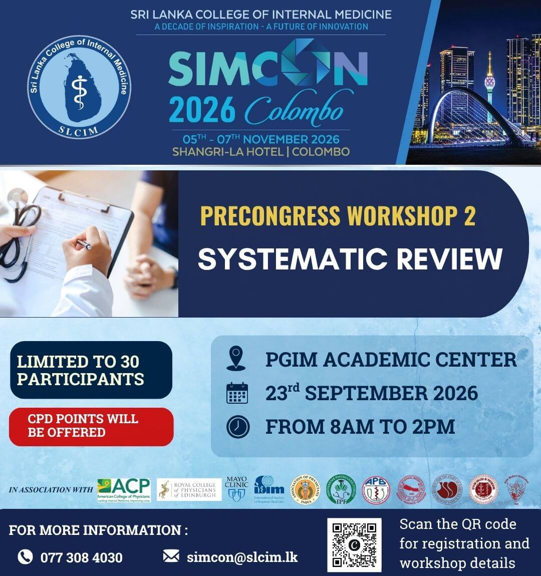 SIMCON 2026 Pre-Congress Workshop on Systematic Review SIMCON 2026 Pre-Congress Workshop on Systematic Review