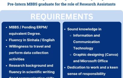 Vacancy Announcement – Research Assistant